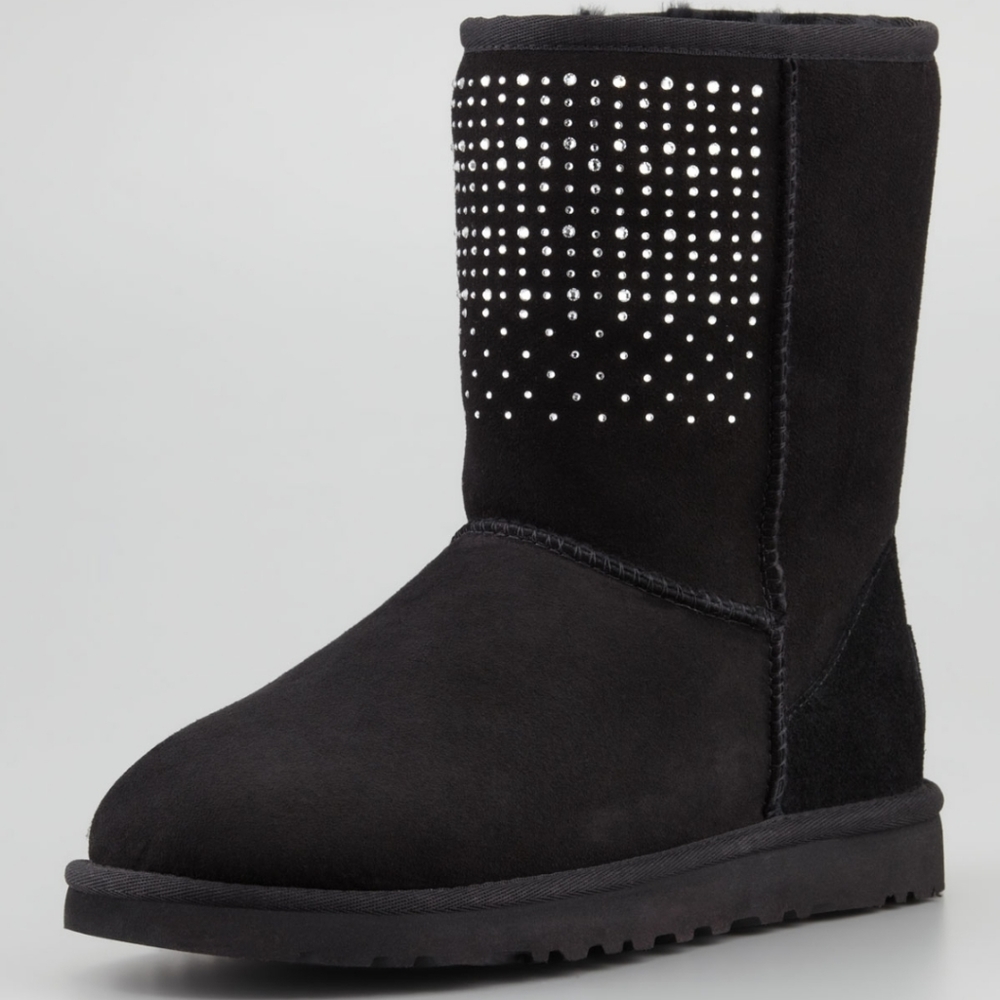 Ugg Bling Studded short boot black 6